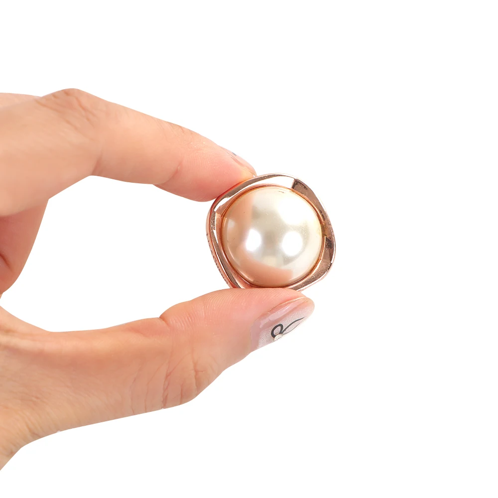 2pcs Pearl Rhinestone Buttons, Crystal Diamond Embellishments for DIY Crafts, Jewelry Making, Bridal Wedding Party Decoration