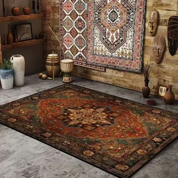 Tappeto retrò americano persiano Ampia area Decorazione del soggiorno Casa Tappeto da camera in stile etnico Guardaroba Lounge Tappetino morbido Lavabile