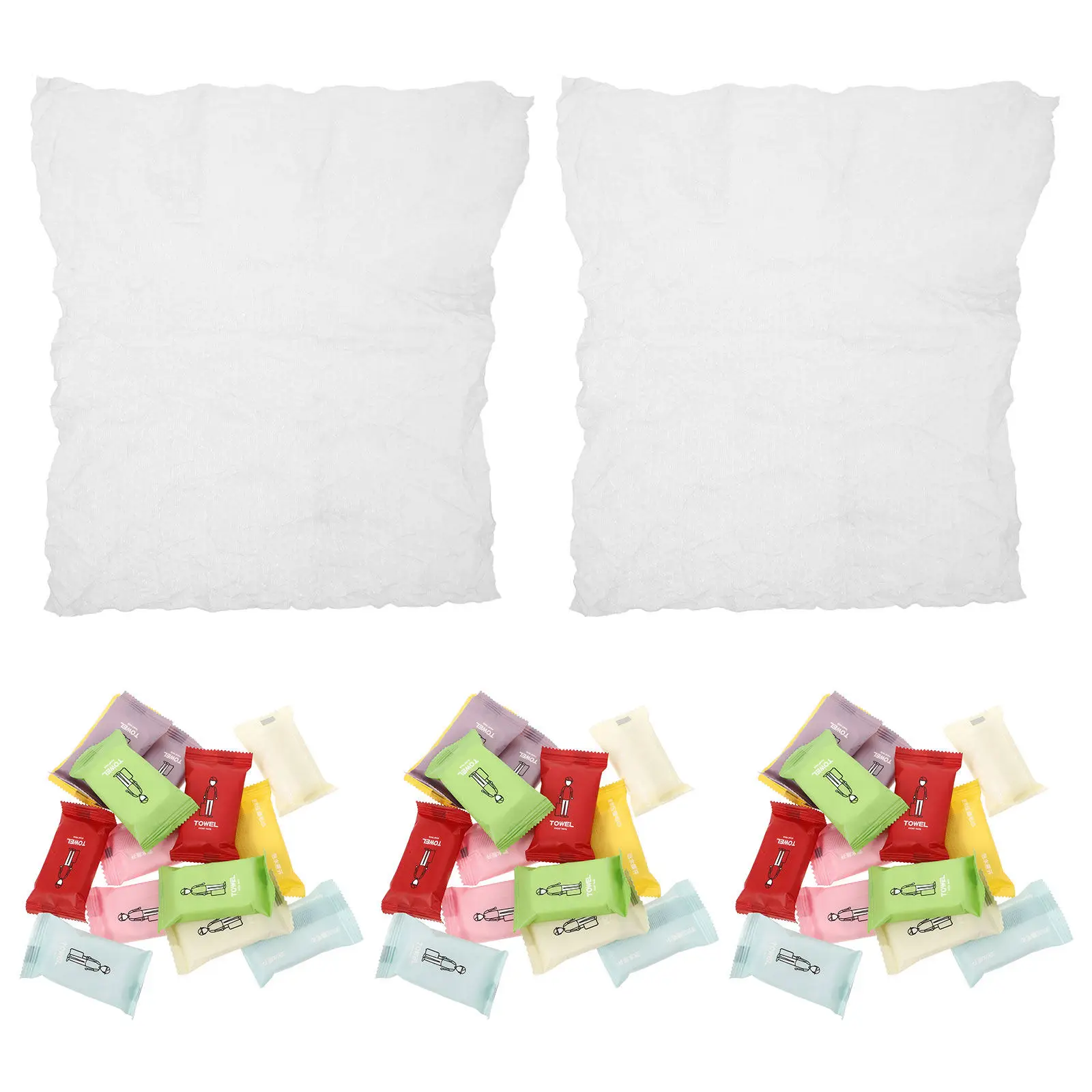 70Pcs Portable Compressed Towels Thick Large Face Body Disposable Washcloths Travel Camping Mini Coin Tissue Soft Cotton Outdoor