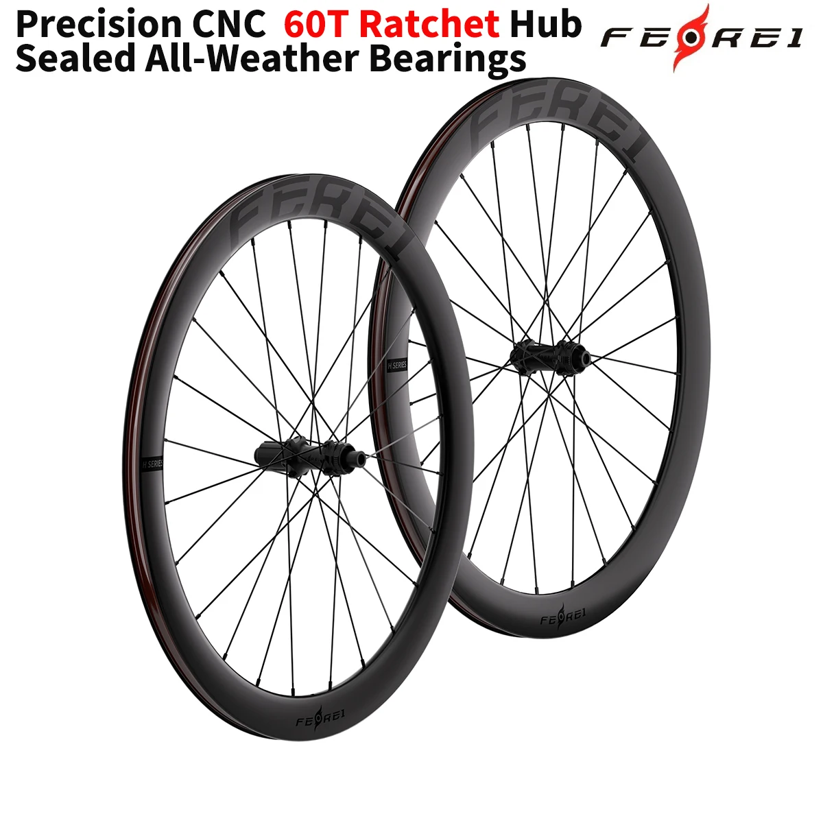 STLF Ferei الكربون العجلات UCI المعتمدة 700C لايحتاج مكبح قرصي الطريق الدراجات 24 ثقوب مركز قفل عجلات 40-60 مللي متر عمق الحافة