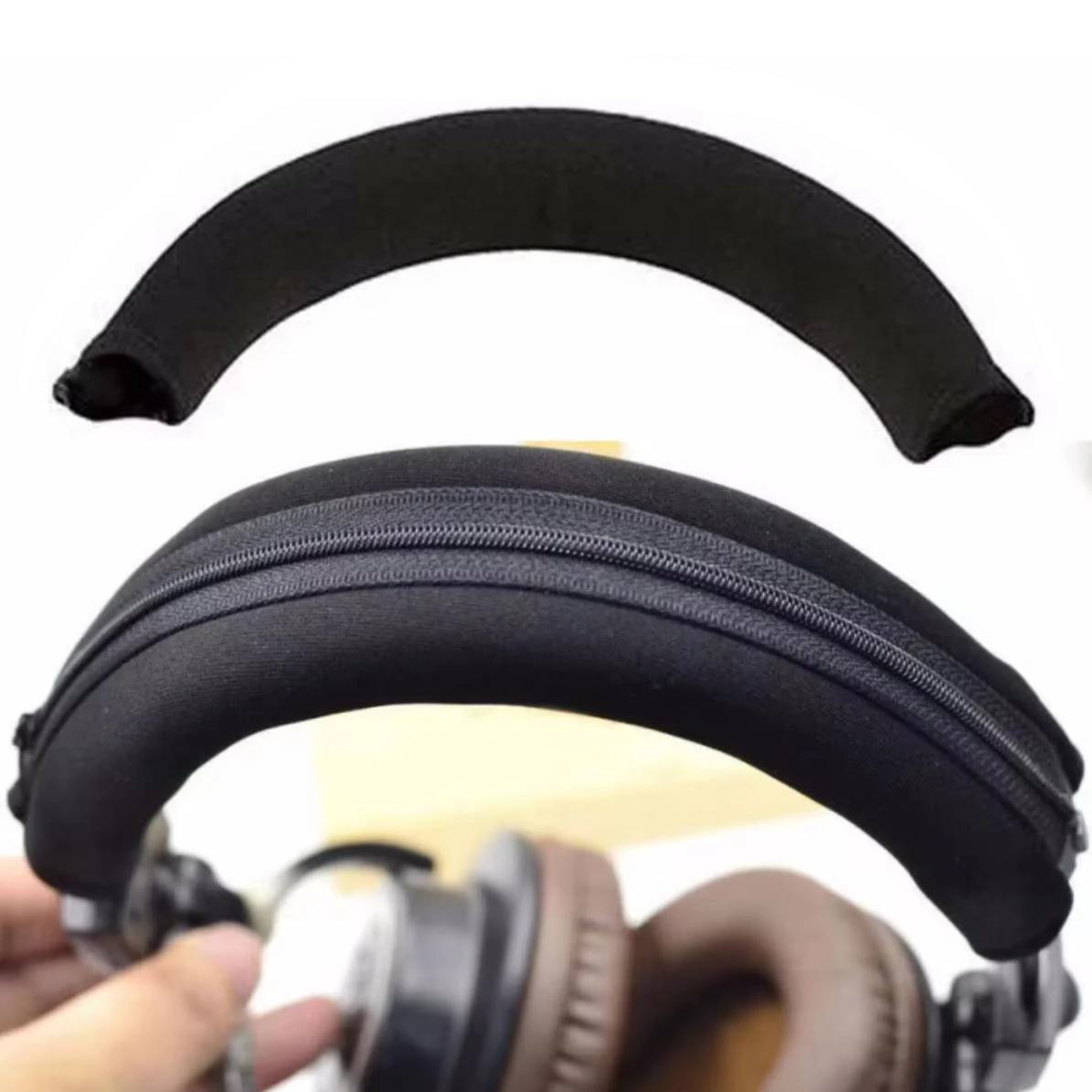 Zamek błyskawiczny na słuchawki Poduszka na słuchawki Pasuje do Audio Technica ATH MSR7 M50X M40X M30 M20X Dobra jakość