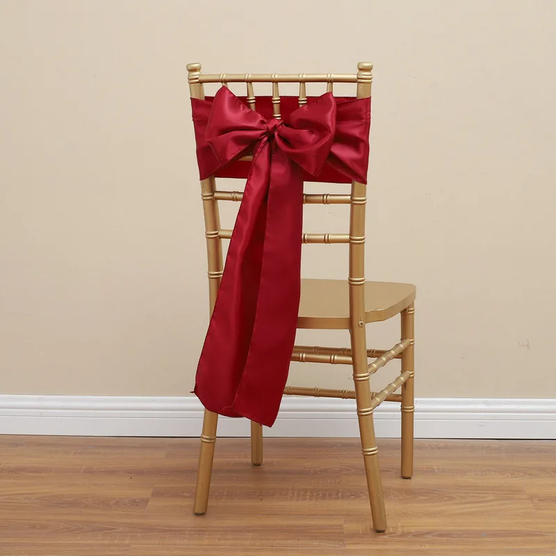 

17x275cm Wedding Satin Chair Sashes Setting Sage Bows Chair Cover Ribbons for Wedding Banquet Party Baby Shower Decor