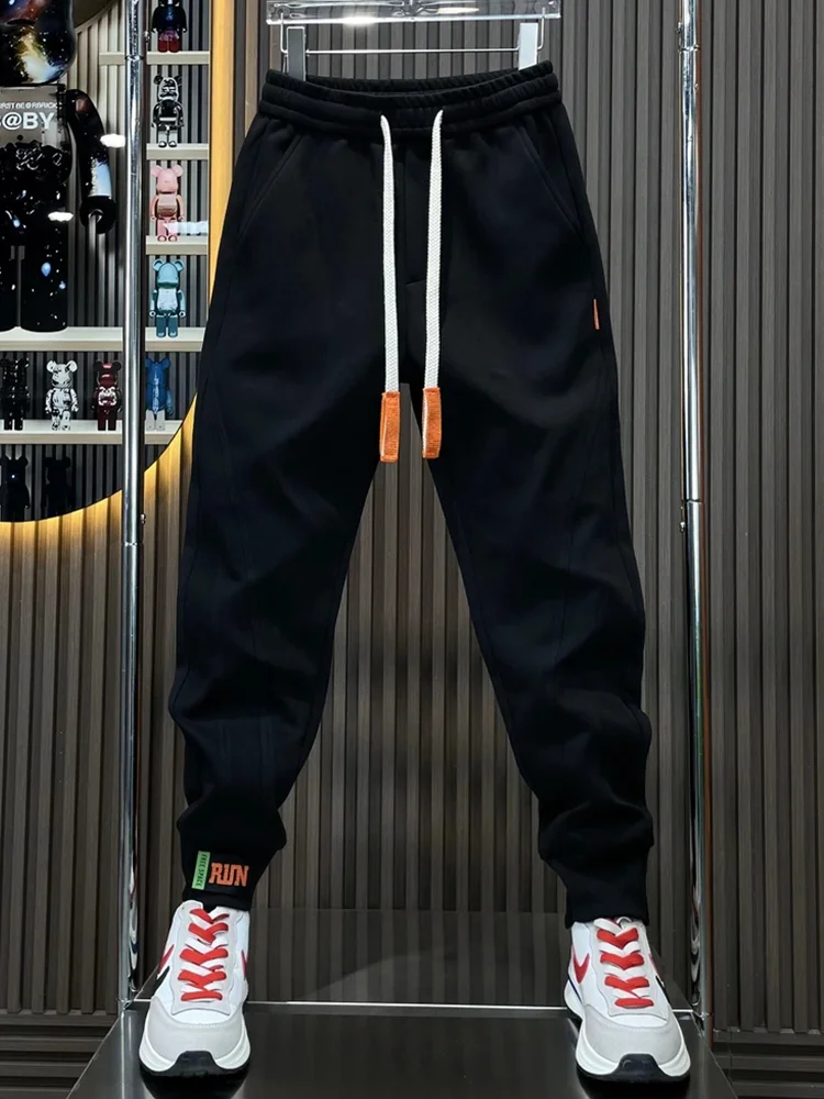 

Американские облегающие повседневные брюки, мужские осенне-зимние спортивные брюки Thiened Fce, свободные однотонные мужские костюмы Faion Trasuit