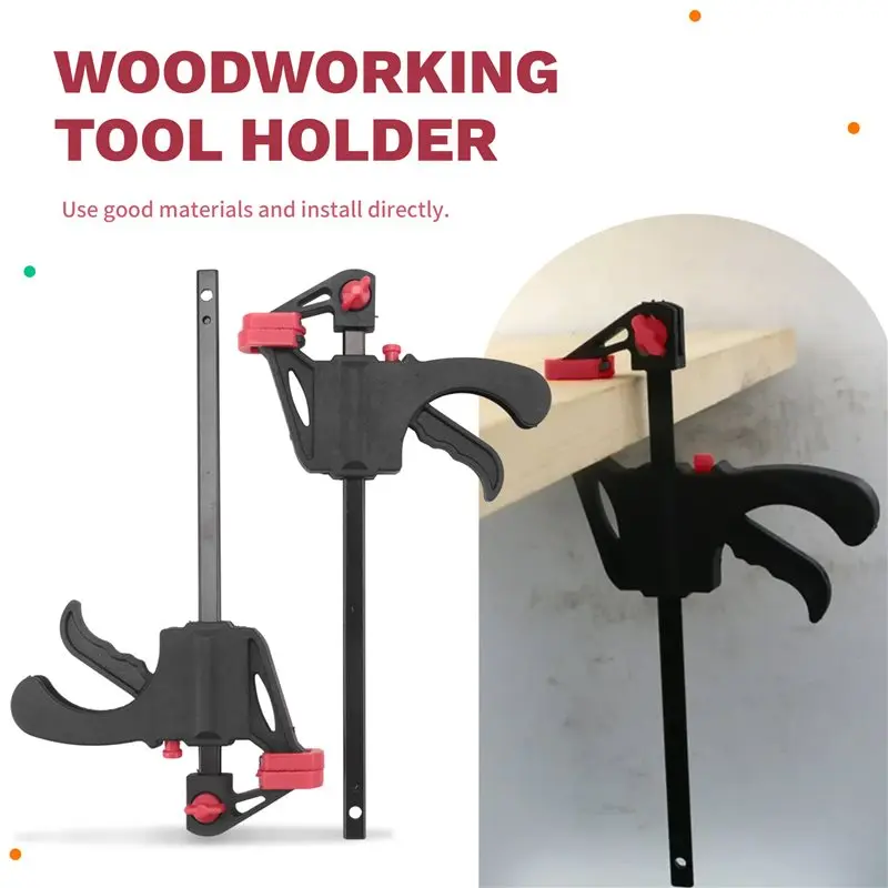 Must Have 6 Pcs Quick Grip Clamps, 4 Inch Ratchet Bar Clamps One Hand Quick-Release Bar Clamp Tools For Wood Fast Easy Clamping