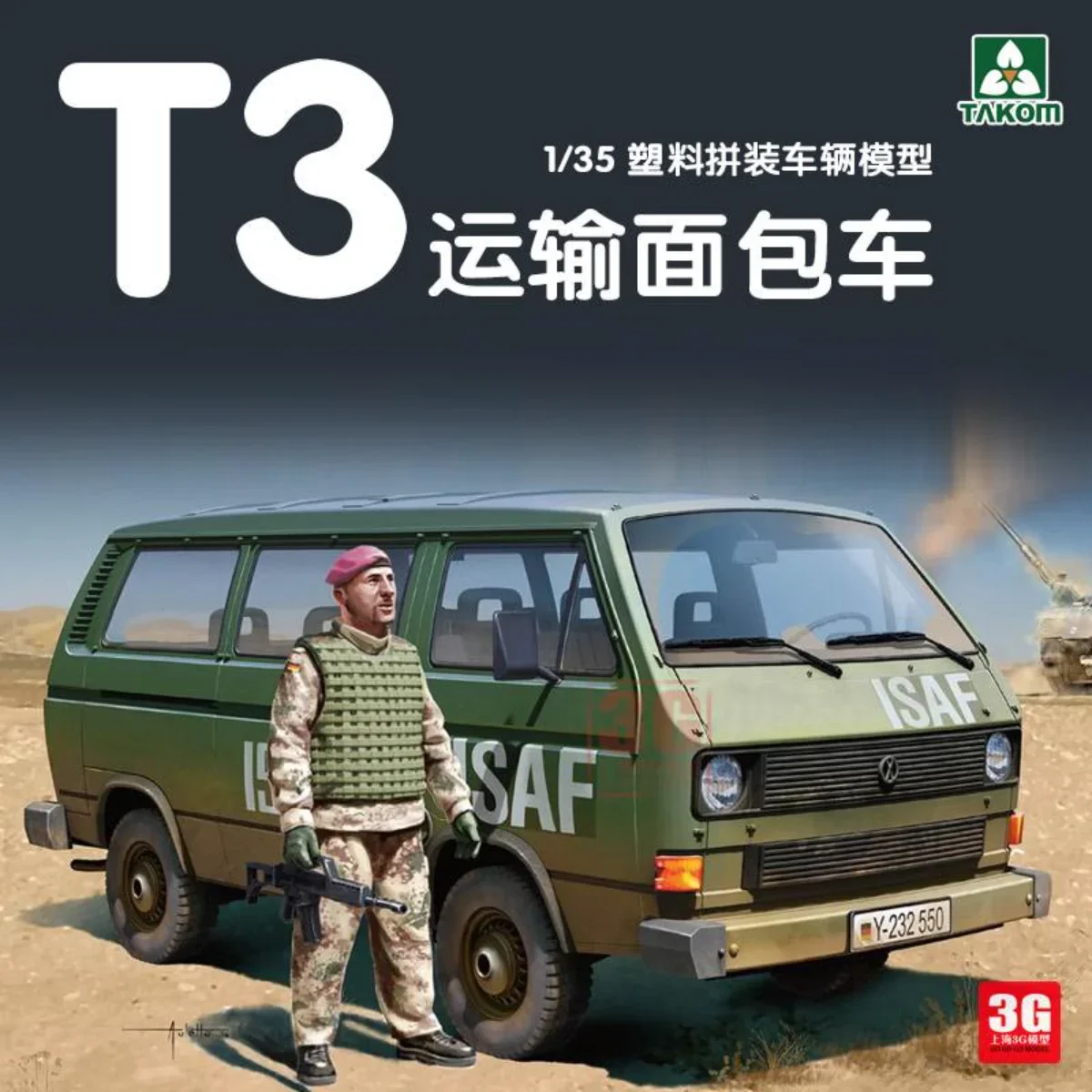 Takom 2013 1/35 Schaal T3 Transporter Bus W/Figuur Model Kit