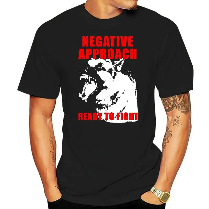 Negative Approach V1 Ready To Fight T-shirt Black Hardcore Punk All Sizes Men Print Cotton O Neck Shirts Top Tee Printed T Shirt