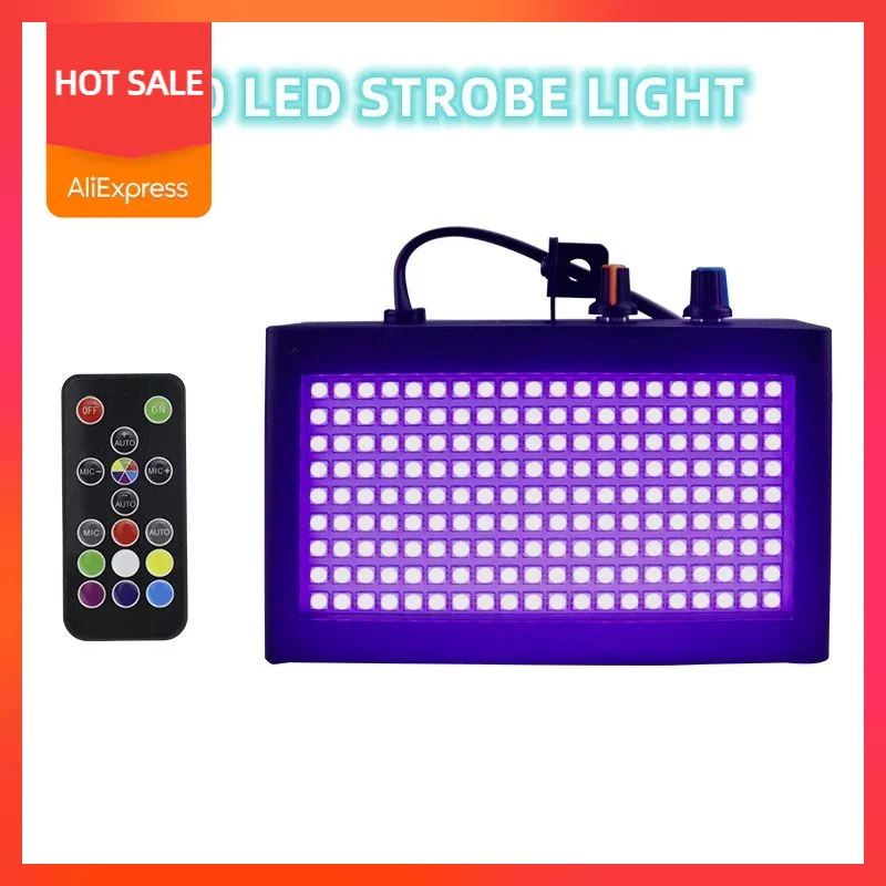 mini controle remoto led strobe light branco full color som ativado flash luz de palco disco dj festa mostrar clube 01