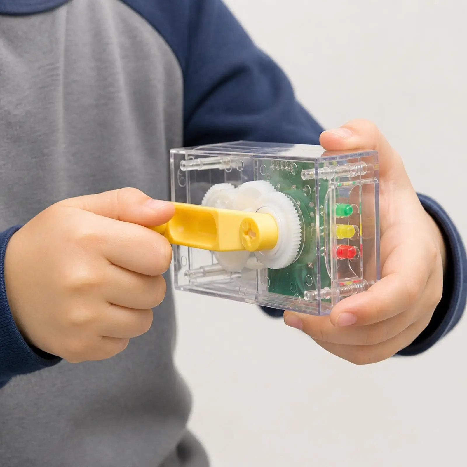 Plastic Gear Observation Toy Hand Crank Generator STEM Science Kit for Children Educational Mechanics Tool