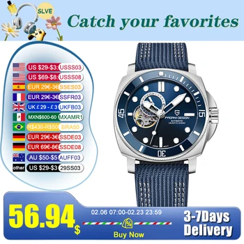 PAGANI DESIGN Heren Horloges 2025 Nieuwe Mechanische Automatische Horloge Voor Mannen 200 M Duiken Topmerk Luxe Horloge Roestvrij staal