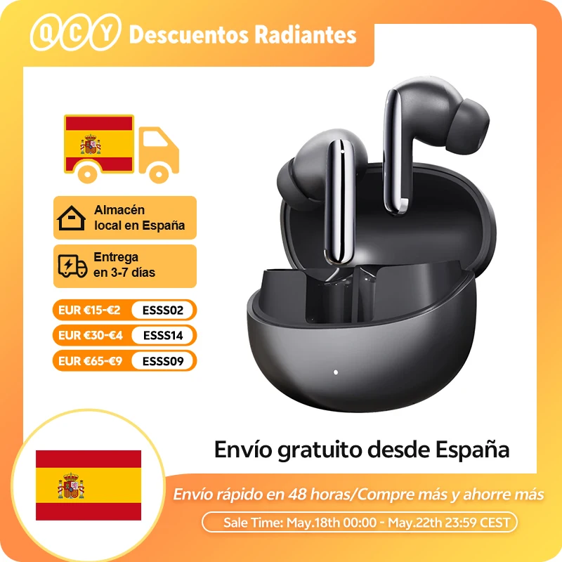 QCY MeloBuds Pro ANC Bluetooth 5,3 auriculares inalámbricos 46dB híbrido ANC alta resolución LDAC auriculares 6 micrófonos 34H detección en la oreja