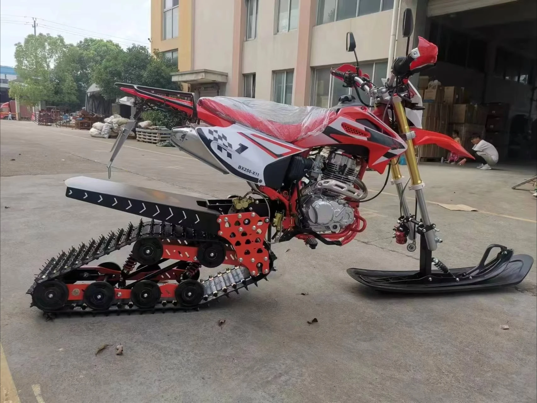 250cc دراجة نارية الثلج المسار كبير كبير الطين المسار المطاط نوع عالمي