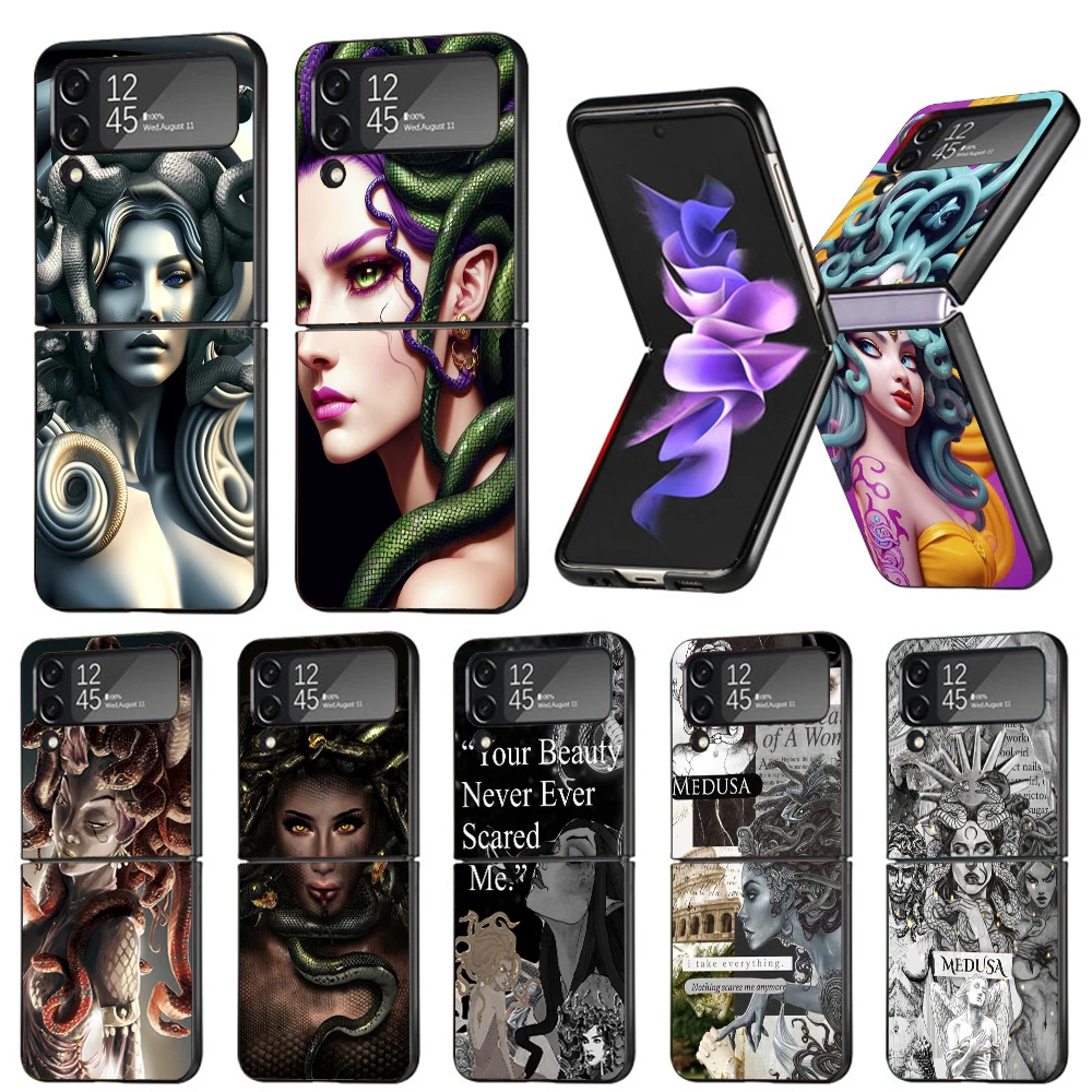 Medusa Greek Mythology Phone Case For Samsung Galaxy Z Flip6 5G Flip5 Flip4 Flip3 ZFlip 6 3 4 5 Hard PC shockproof Back Cover