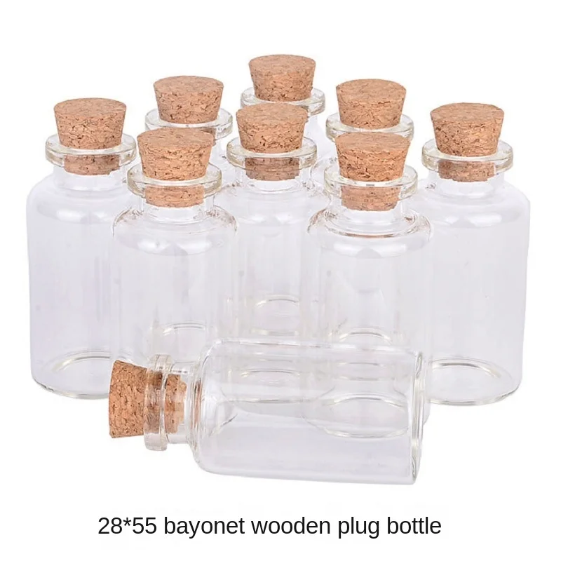 10pcs28 * 55mm cork glass bottle can be used for wishing bottle, jewelry storage bottle, perfume essential oil jewelry bottle