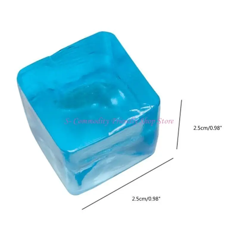 85AE 20 szt. Zabawka antystresowa Zabawka maltozowa Przezroczysta kostka lodu Tofu Wyciśnij Photostudio