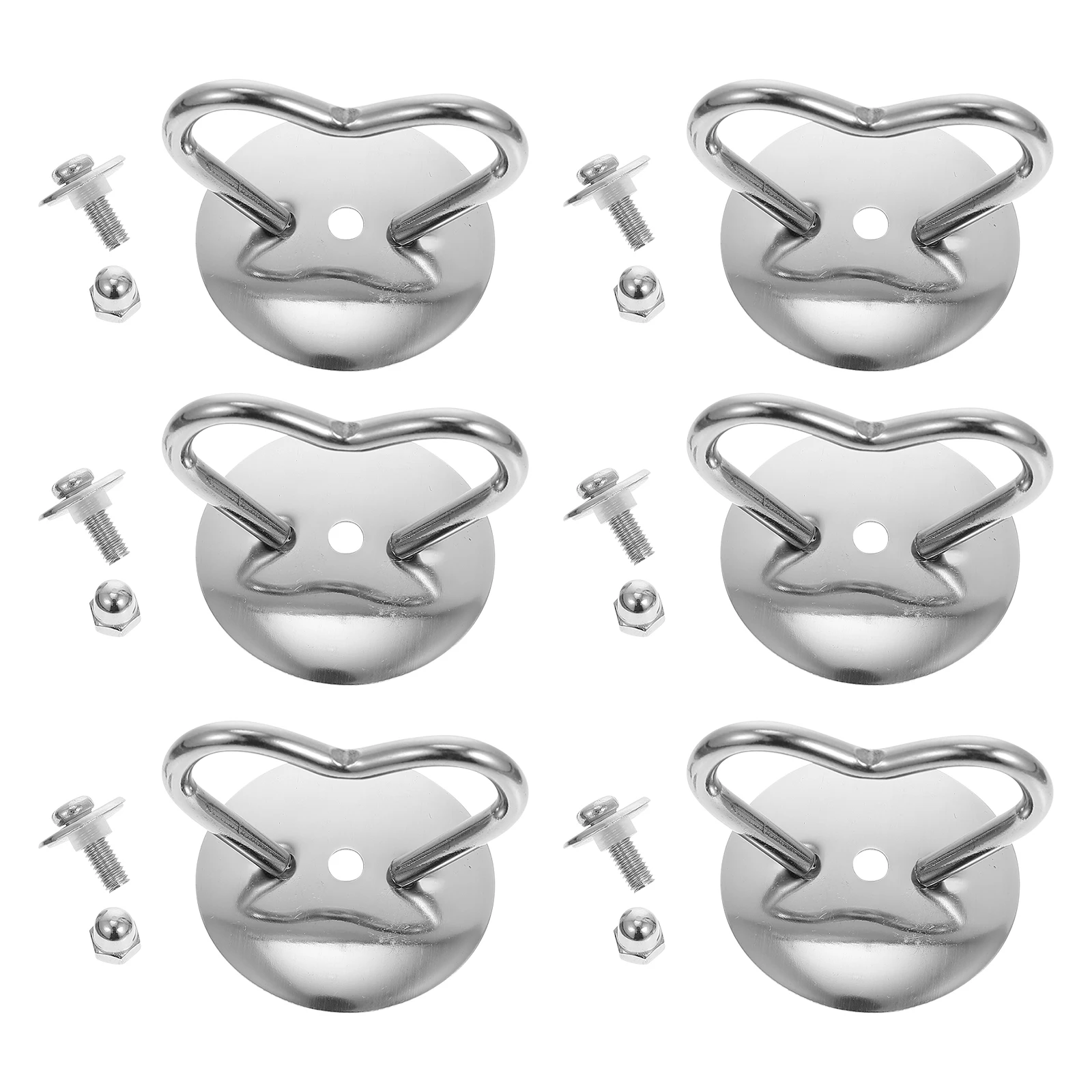

6 Pcs Pot Lid Knob Heat Resistant Handles Cookware Cover Heart Shaped Stainless Steel Easy Install Practical Safety