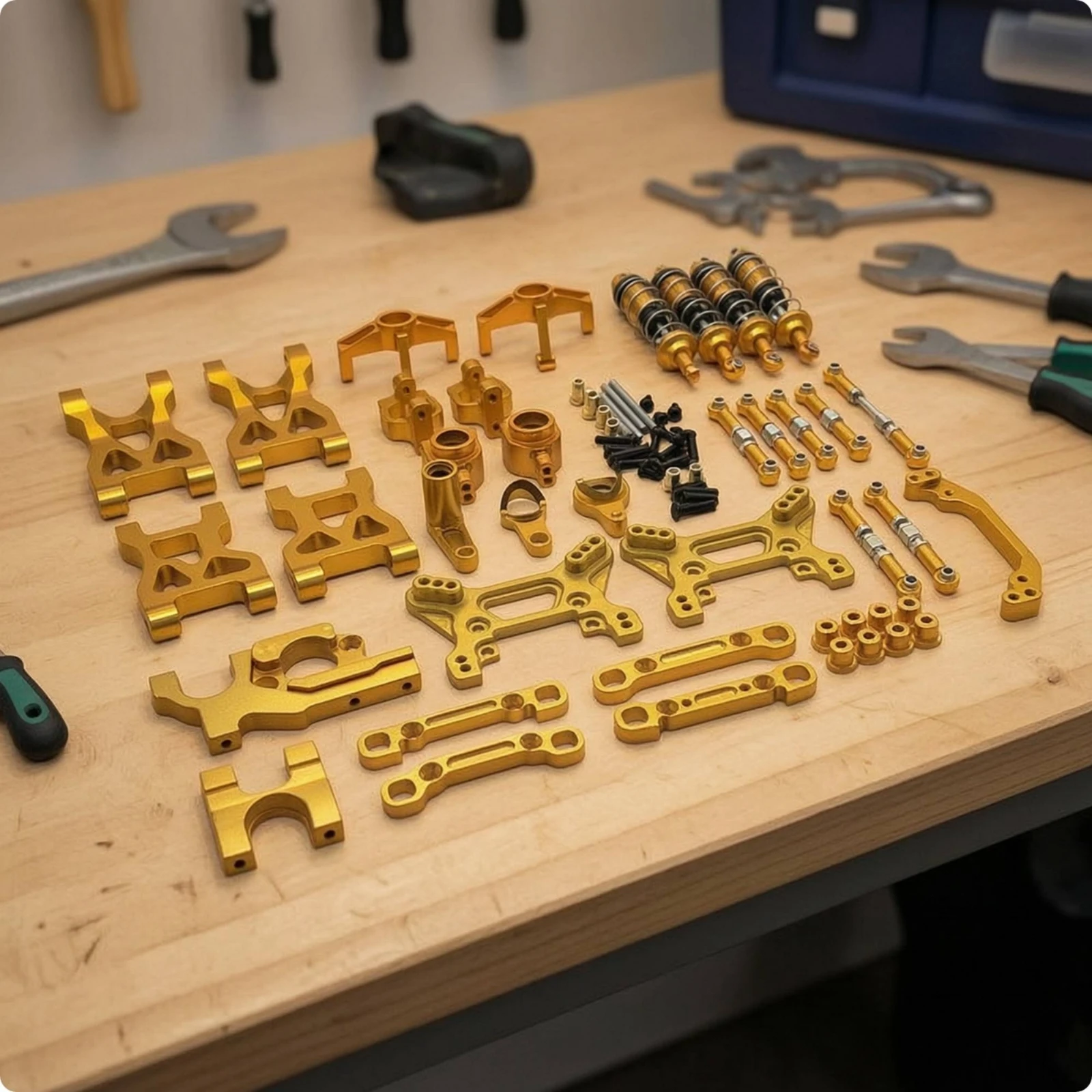 Metal Upgrade Parts with Shock Absorbers Long-Lasting Shock System Damper Damper Precision Hardware Smooth for Hobbyists