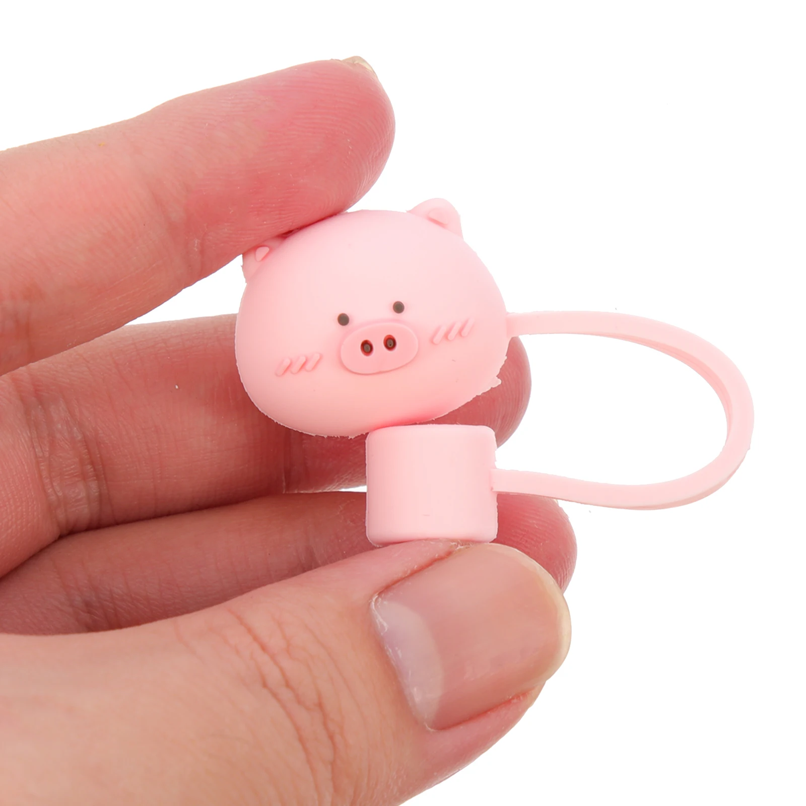 

8pcs Silicone Straw Covers Caps Tips Protector Lightweight Portable For Outdoor Reusable Drinking Accessories Decorative Cartoon