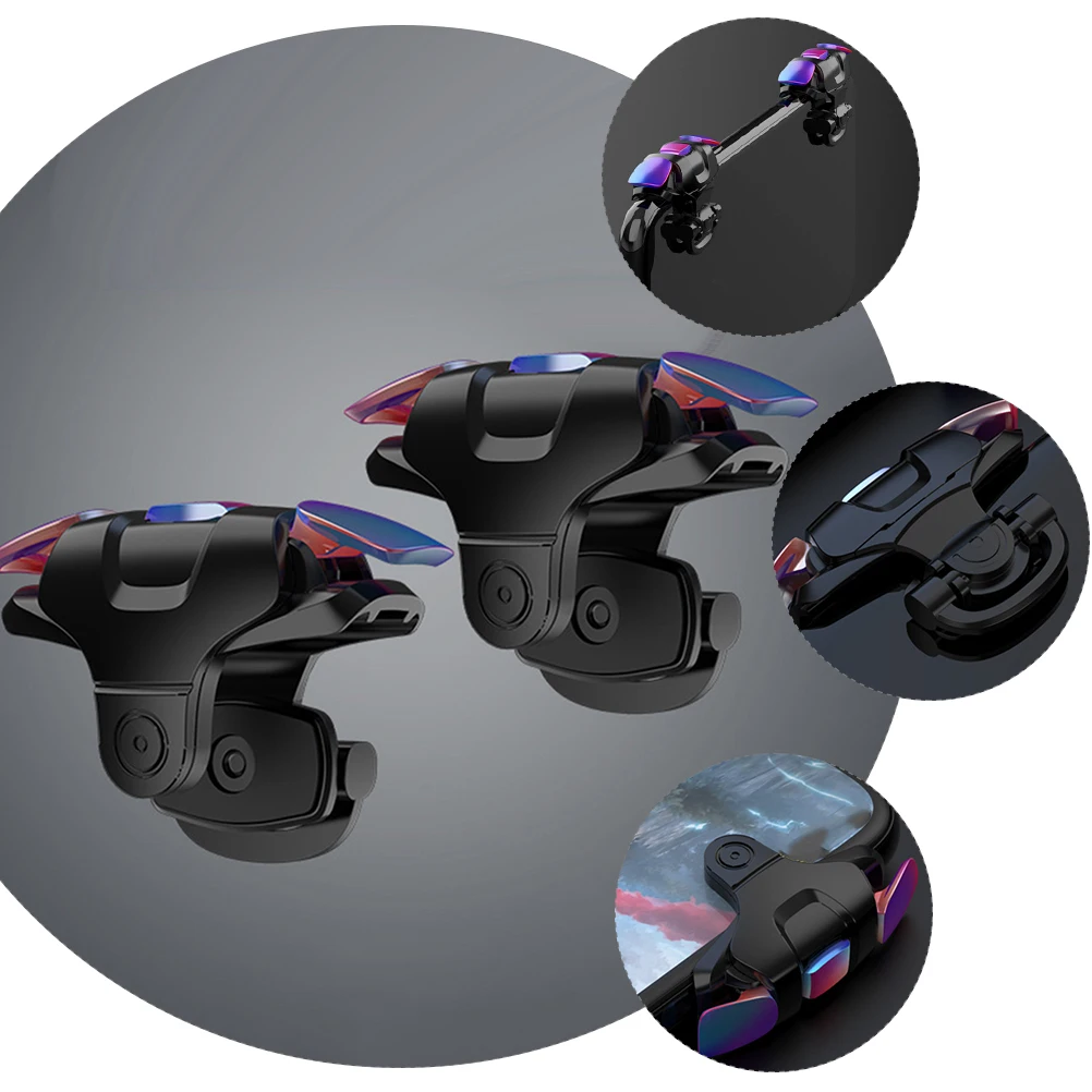 

1 Pair Metal Game Handle Portable Lightweight Trigger For Most Non- Design Durable Phone Game Accessories