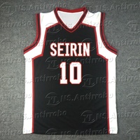 25 Anime Kuroko Tetsuya No Basuke SEIRIN Kagami Taiga Tsuchida Satoshi Hyuga Costume Basketball  Jersey Cosplay Tshirt Costume
