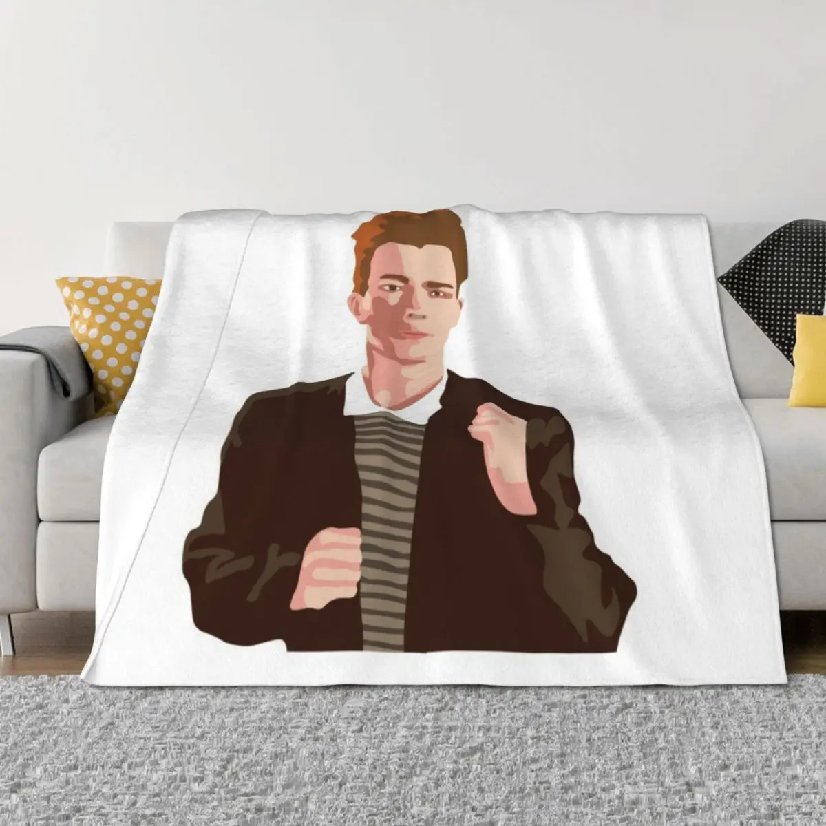 

Rick Roll Throw Blanket Luxury St Fashion Sofas Nap halloween Blankets