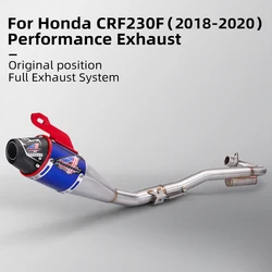 Motorcycle Exhaust Full set System For CRF230 CRF230f Complete Exhaust Muffler Pipes Dirt Bike Stainless steel Exhaust Pipe