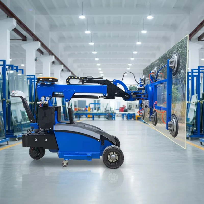 Robot Elevador de Vidrio con Ventosas y Control Remoto para la Industria de Nuevos Materiales