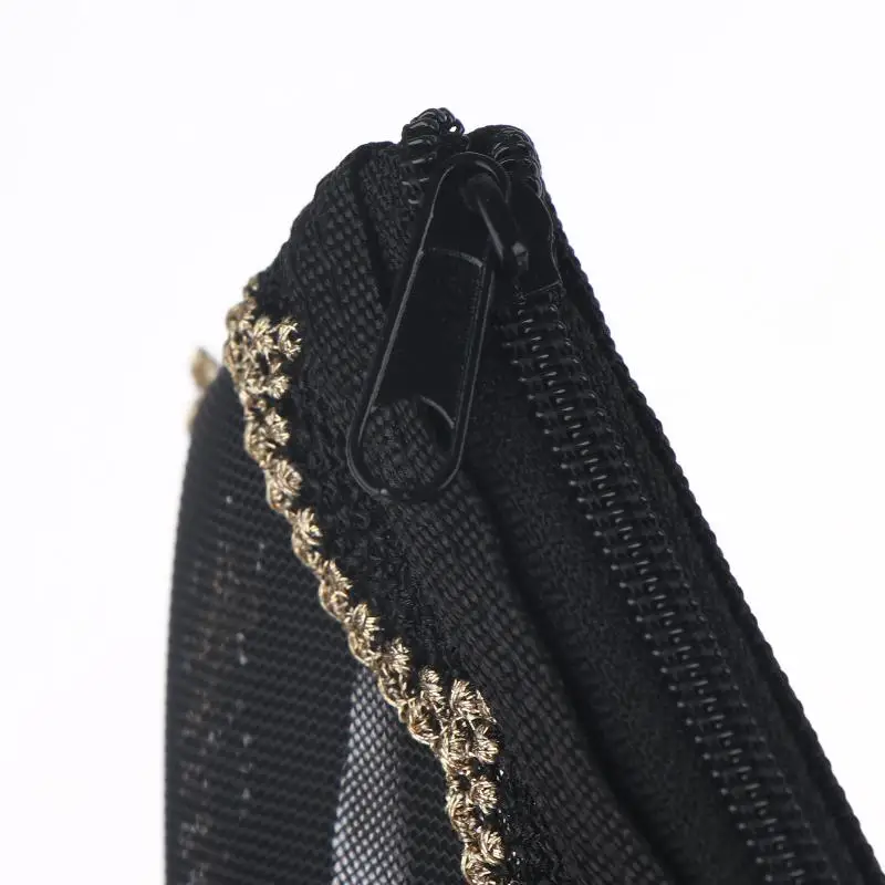 Kosmetiktasche in Slip-Form, Netz-Spitze, Herz-Make-up-Aufbewahrungstasche, Y2K, transparente Kulturtasche, Aufbewahrung für Reisen – Detail 8