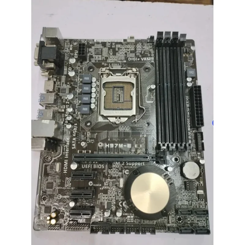 

Материнская плата ASUS H97M-E LGA1150 mATX DDR3 с разъемом M.2, поддерживает i7-4790K