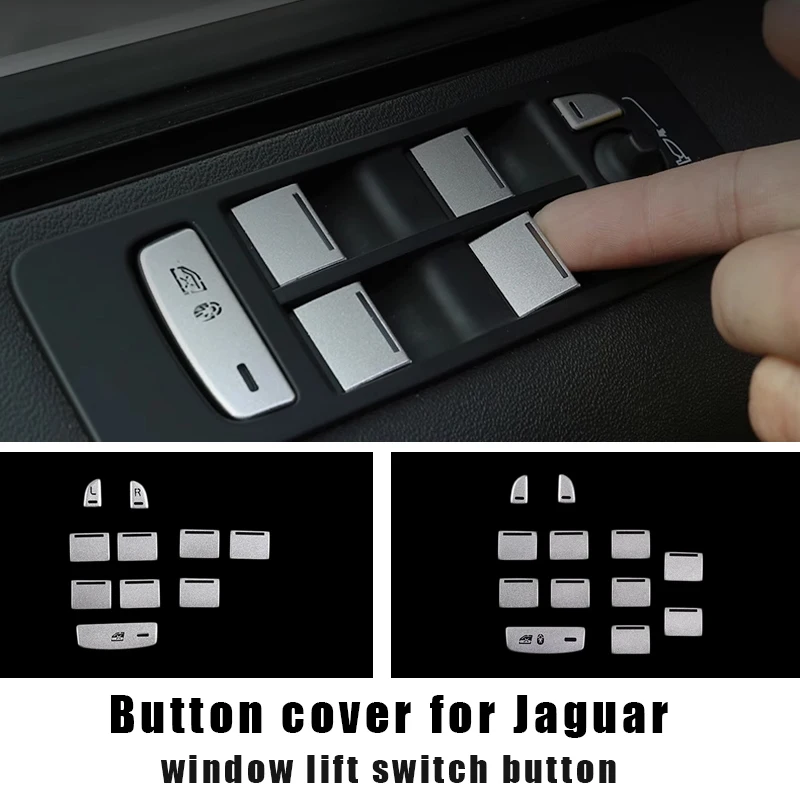 

Chrome Button Cover For Jaguar XF XFL XE XEL Window Control Switch Car Stickers Interior Switch For Jaguar XJ XJL E Pace F Pace