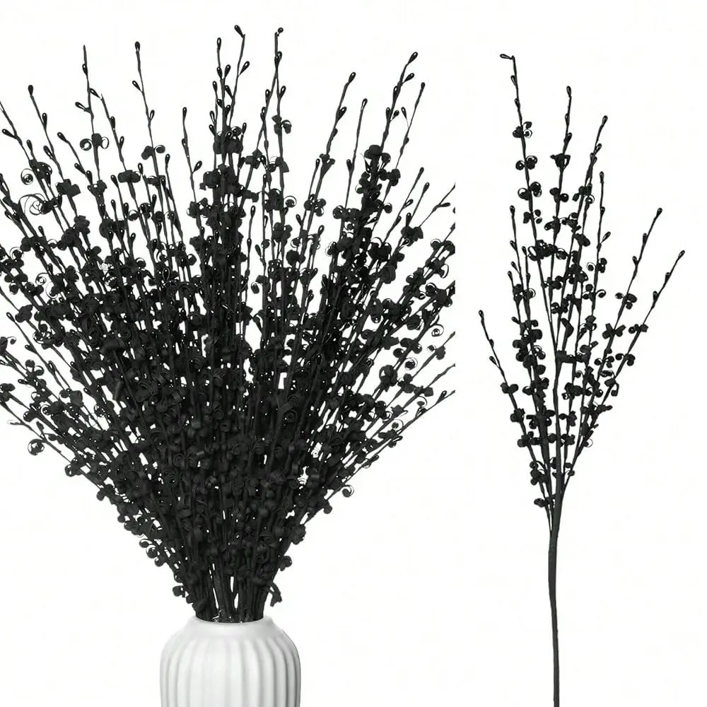 

29.5inch Faux Artificial Flowers Tall Black Floral Branches For Home Wedding Vase Filler Party DIY Decoration Flowers,5