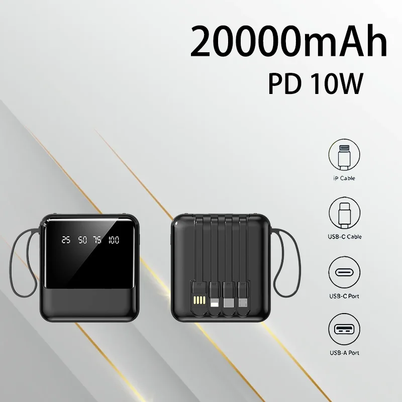 

20000mAh 10000mAh 5000mAh Power Bank Super Fast Charging Portable Charger Safe Reliable for Outdoor Camping and Mobile Phones