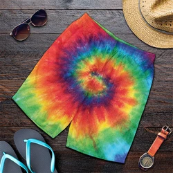 Men's Ice Shorts Beach Shorts Tie Dye 3D PrintiNg Graphic Short Pants New 2024 Sports Breathable Soft Short Daily Holiday Trunks