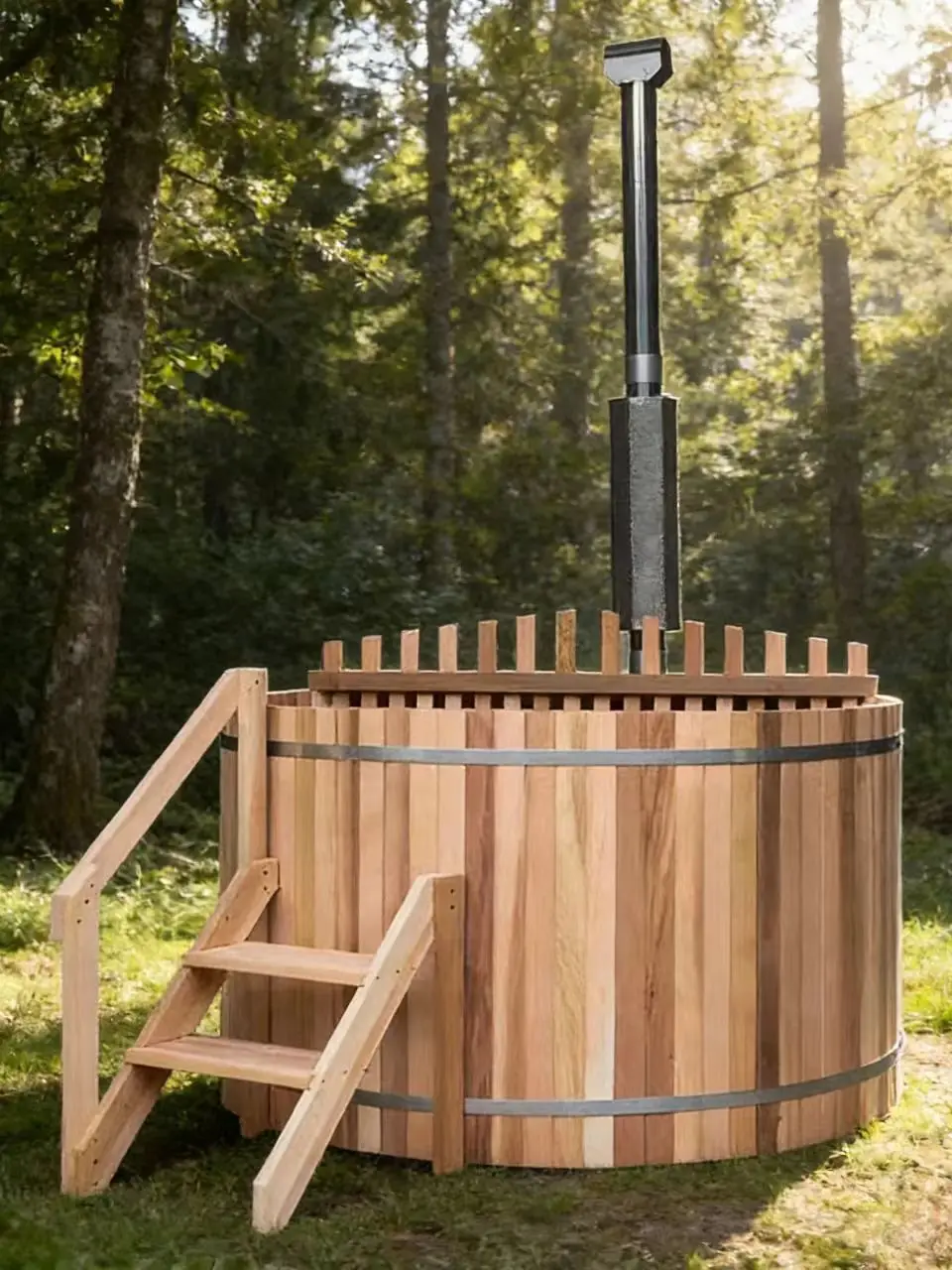 New liner stainless steel ice bucket ice machine sauna room steam room far outdoor wood stove ice bathtub