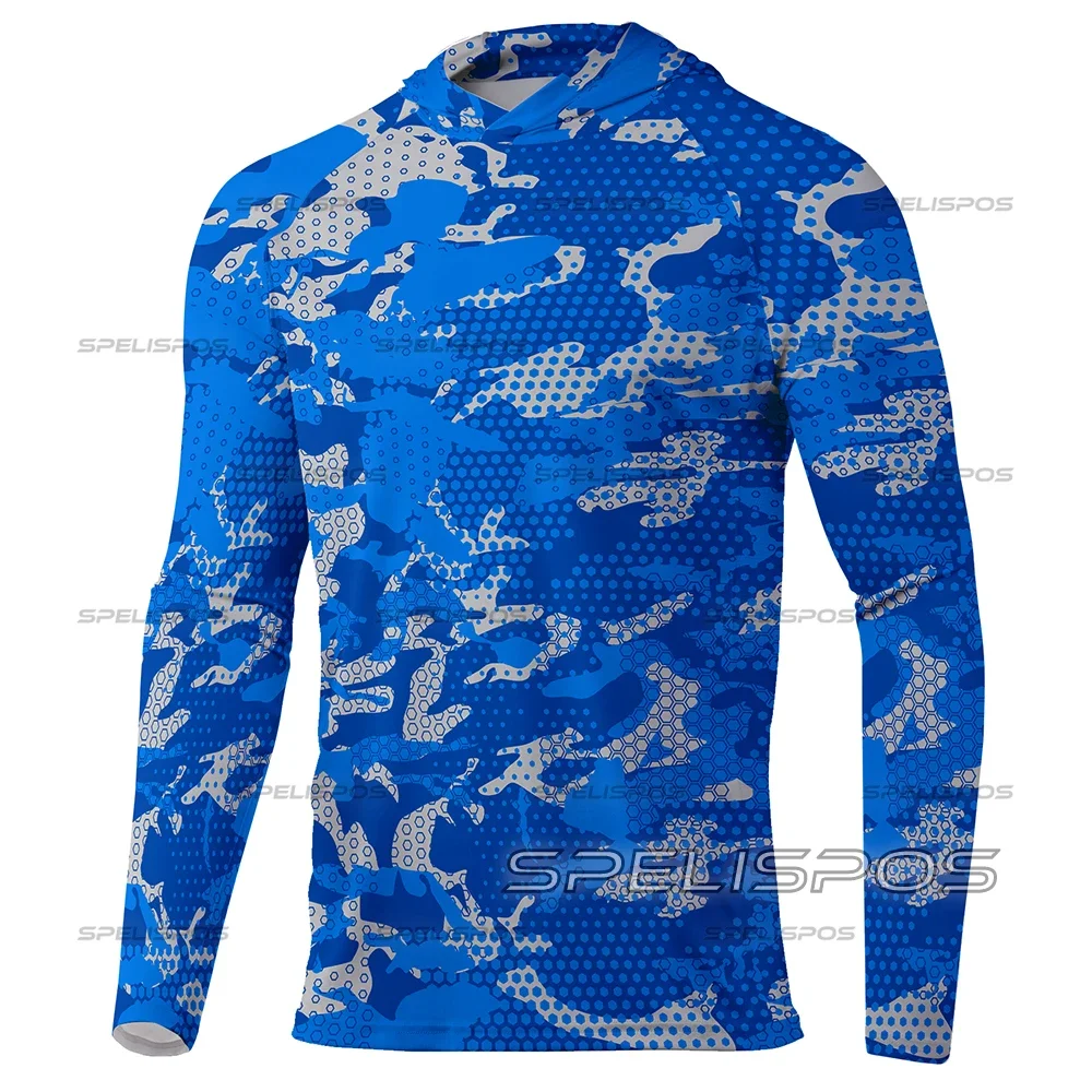 

Fish Tops Gear Anti-UV UPF50+ Fishing Hoodies Sun Summer Quick Dry Shirt Breathable Beach Jersey Run Hooded Angling Wear Surfing