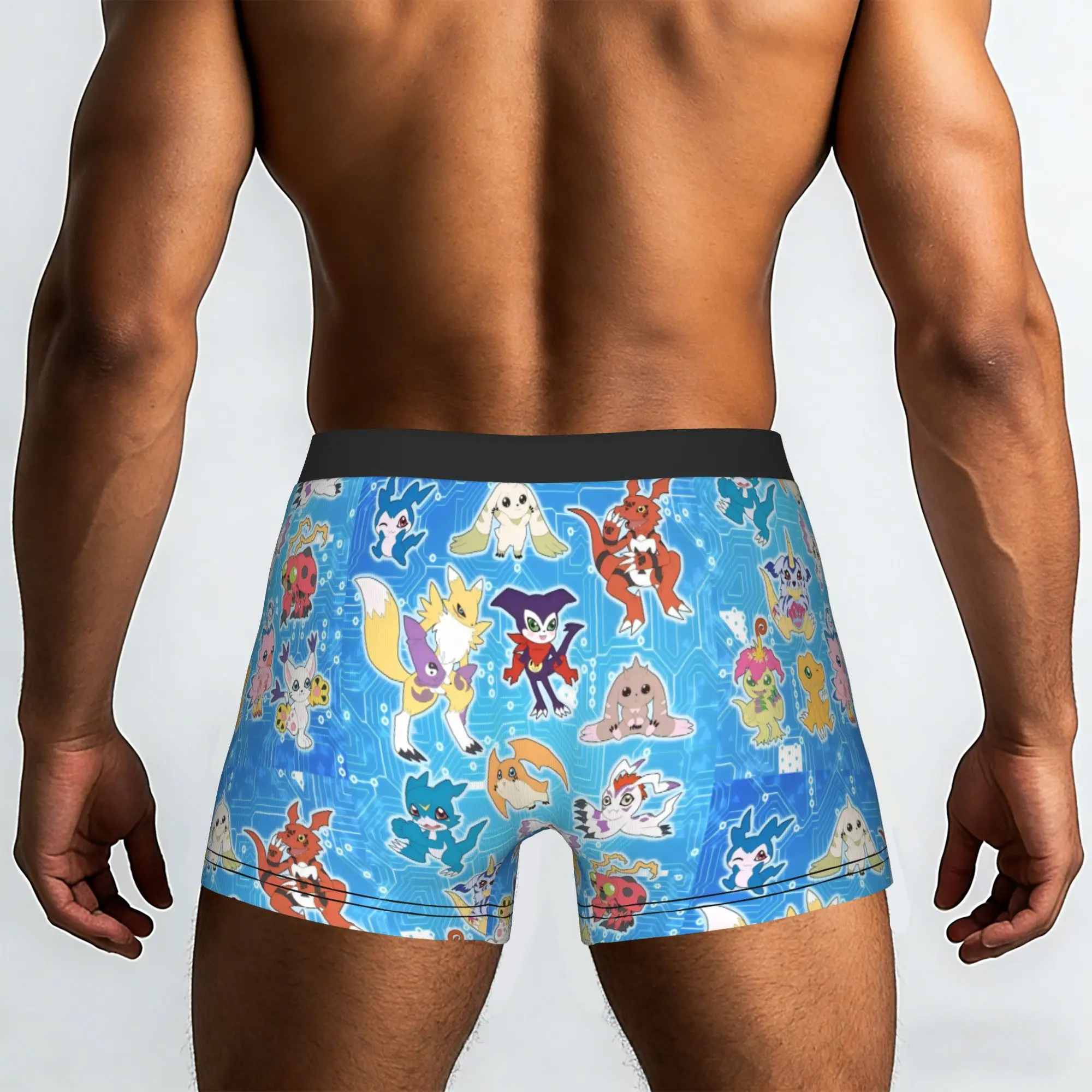 Digimon Collection BANDAI Digimon Underpants Homme Panties Male Underwear Ventilate Shorts Boxer Briefs