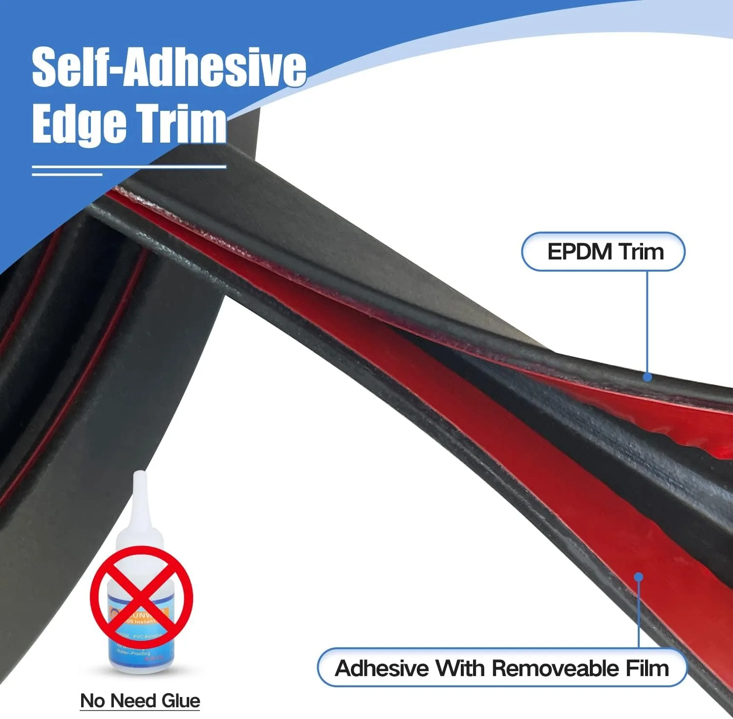 1PC 1m/3meters/5m Self Adhesive Flexible U Channel Edge Protecter for Sheet Metal, Car Doors, U Shaped Sharp Edge Guards