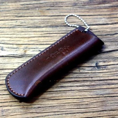 Hand-stitched Vegetable Tanned Cowhide Folding Knife Cowhide Cover Leather Scabbard for OPINEL NO.5 NO.6 NO.7 NO.8 NO.9