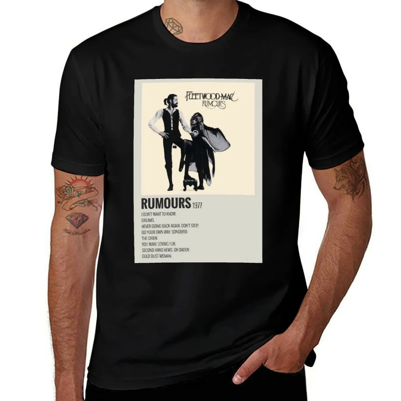 

rumours album T-Shirt t shirts for man slim fit t shirt custom print