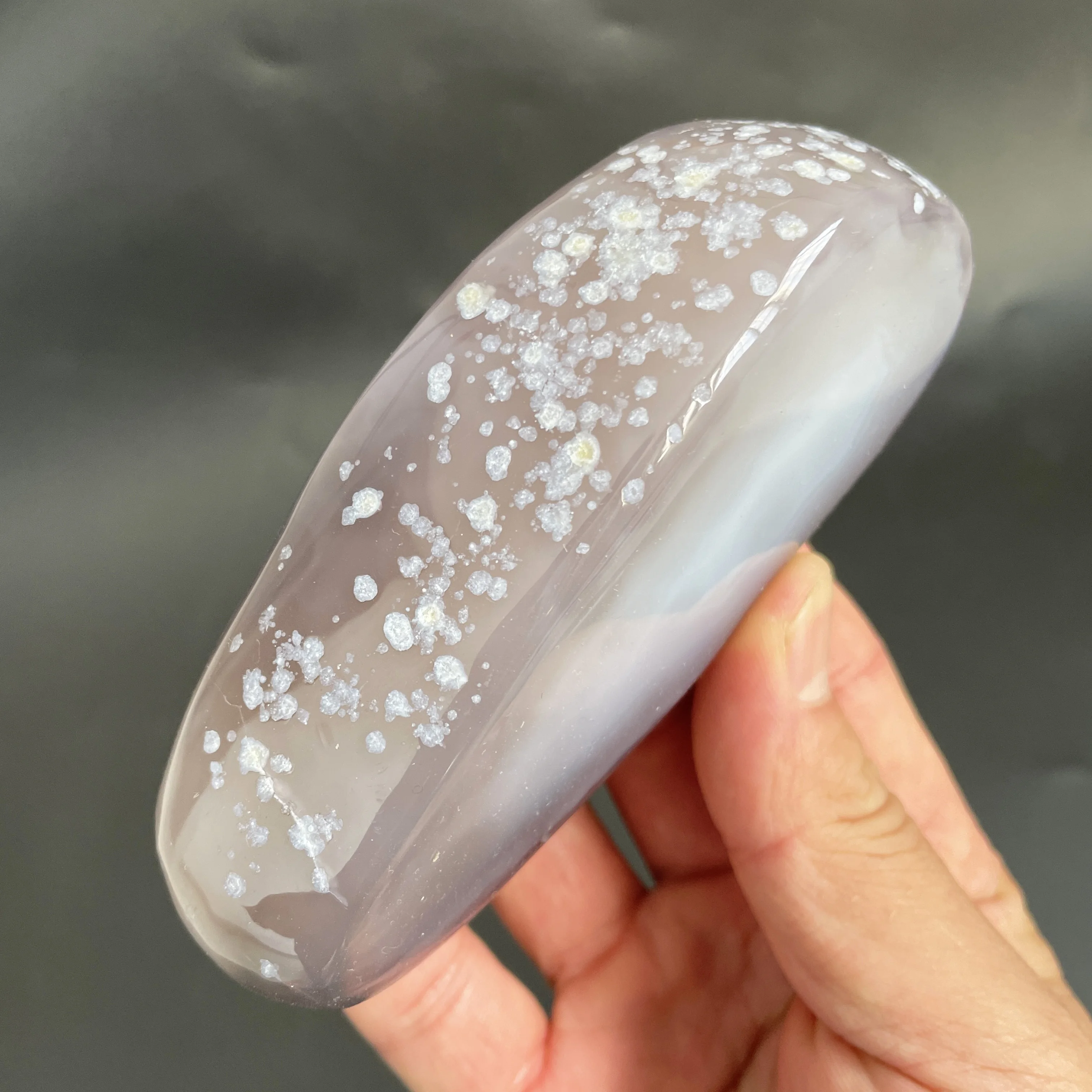 361g Natural Rough Polished Bile Agate Crystal Quartz Healing Stone With Water Trapped Inside Moving Original Home Decor E36