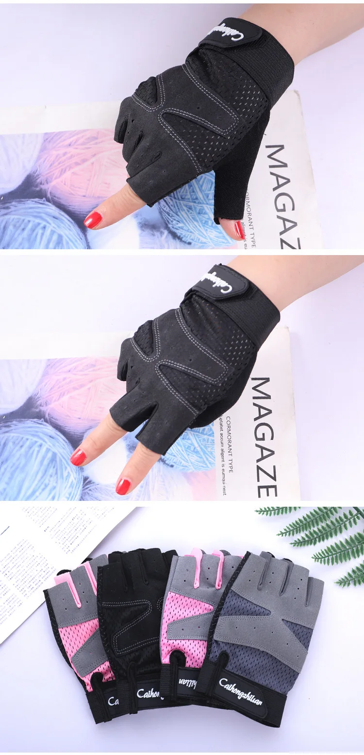 Radfahren Fingerlose Handschuhe für Männer Frauen Motorrad Sommer Fahrrad Fitness Gym Sport Gewichtheben Atmungsaktive Radfahren Handschuhe – Detail 5