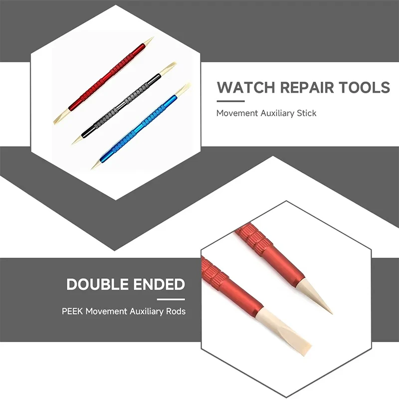 1Pcs Multifunction Peek Stick With Auxiliary Movement Core Clamp Watch Dial Cleaning Pen Watchmaker Watch Repair Tool
