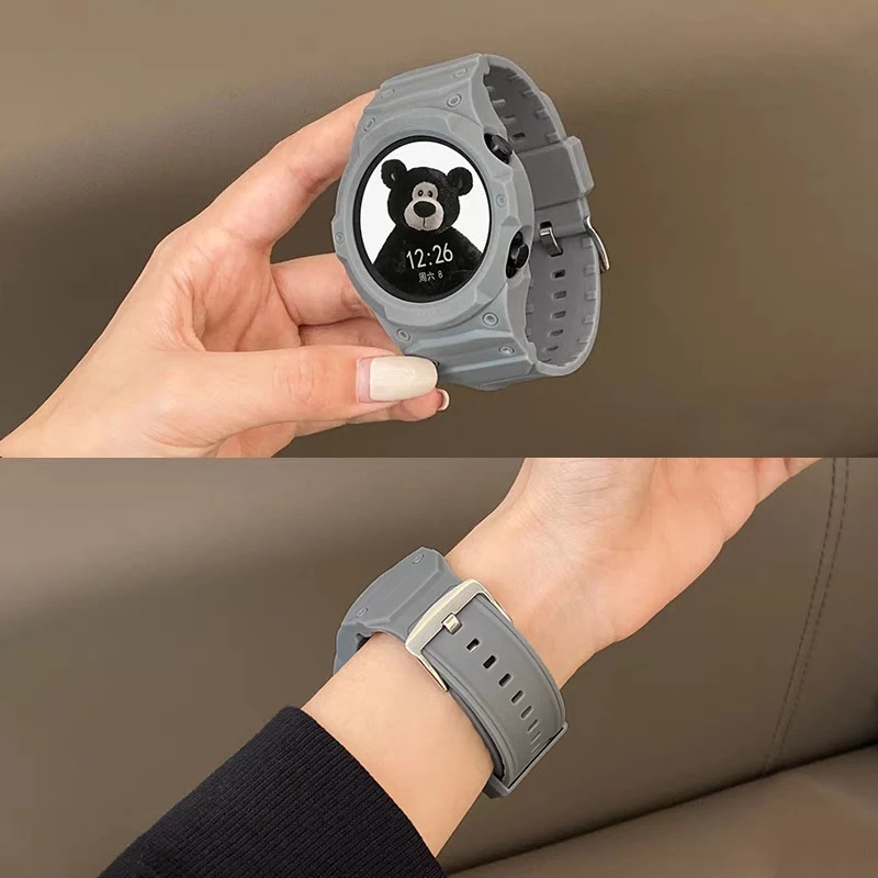 

Чехол 2 в 1 + ремешок для Samsung Galaxy Watch 7 6 5 4 44 мм, силиконовый ремешок для смарт-часов Galaxy Watch 4 5 6 7 40 мм, спортивный браслет