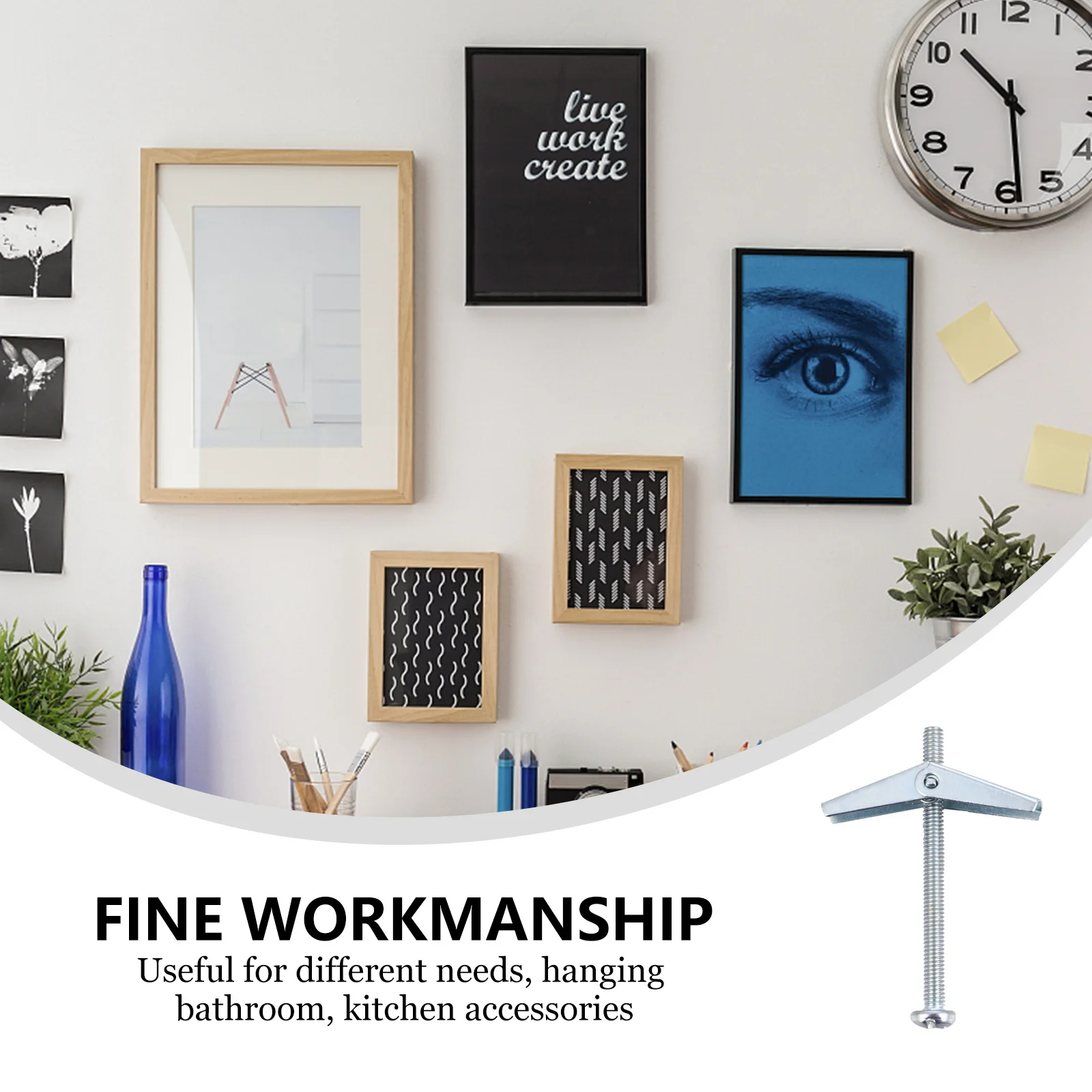 

10Pcs Self Drilling Anchors Carbon Steel Screws Durable Nonconductive Low Friction Expansion Bolt Fixtures Drywall