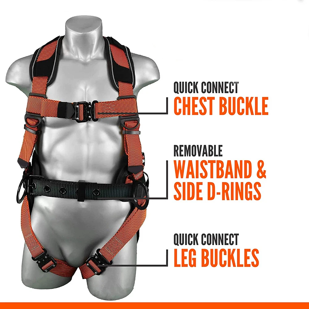 Full Body Adjustable Professional Safety Harness For Mountaineering And Rock Climbing Rescue