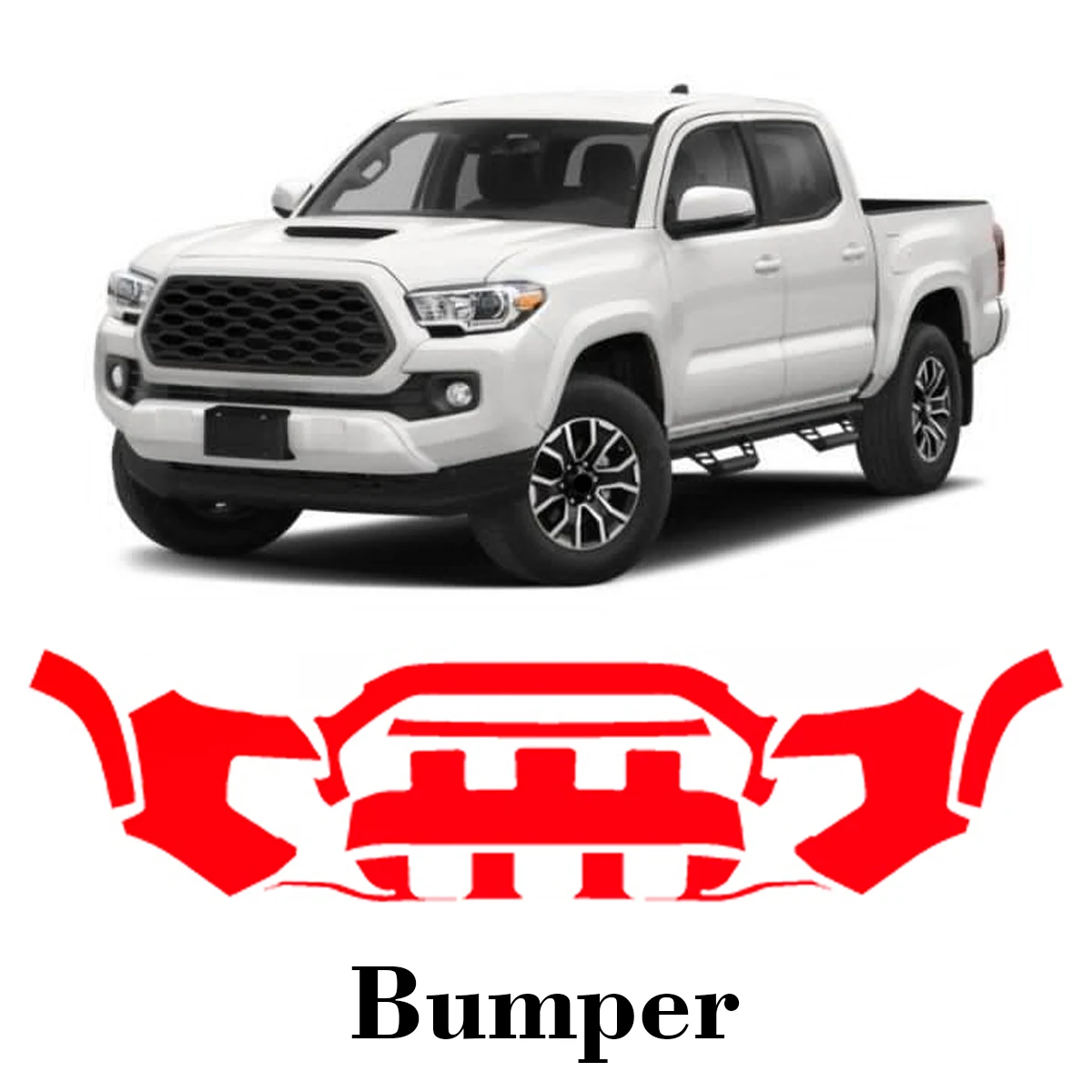 

Car Precut Paint Protection Film Front Bumper Anti-scratch Exterior TPU PPF For Toyota Tacoma TRD Sport 2016-2023