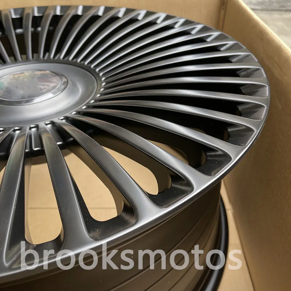 24" NEW MULT SPOKE BLACK FORGED WHEELS RIMS FITS FOR ROLLS ROYCE CULLINAN 24X10