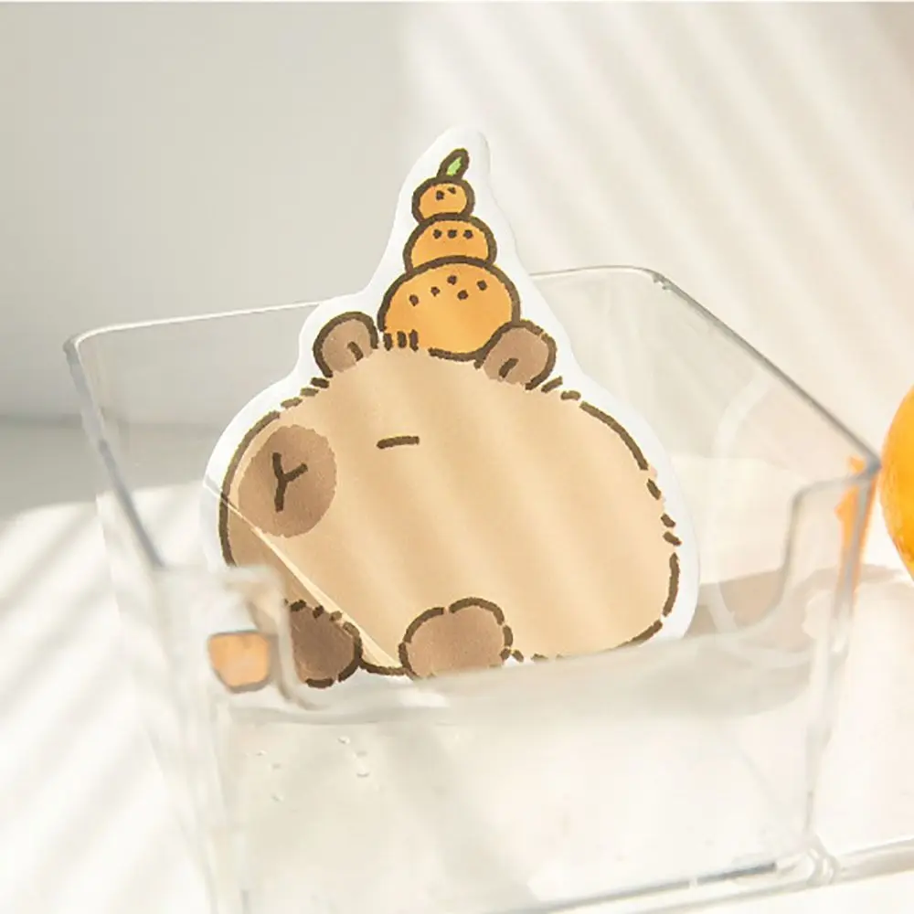 30Sheets Portable Capybara Sticky Notes Stationery Cartoon Notepad Notebook