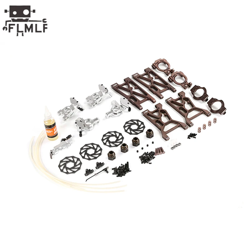 

Rc Car Gas New Four Wheel Hydraulic Disc Brake Set 2 with CNC Metal Suspension Arm Kit Fit 1/5 ROVAN ROFUN RF5 F5 MCD XS5 Parts