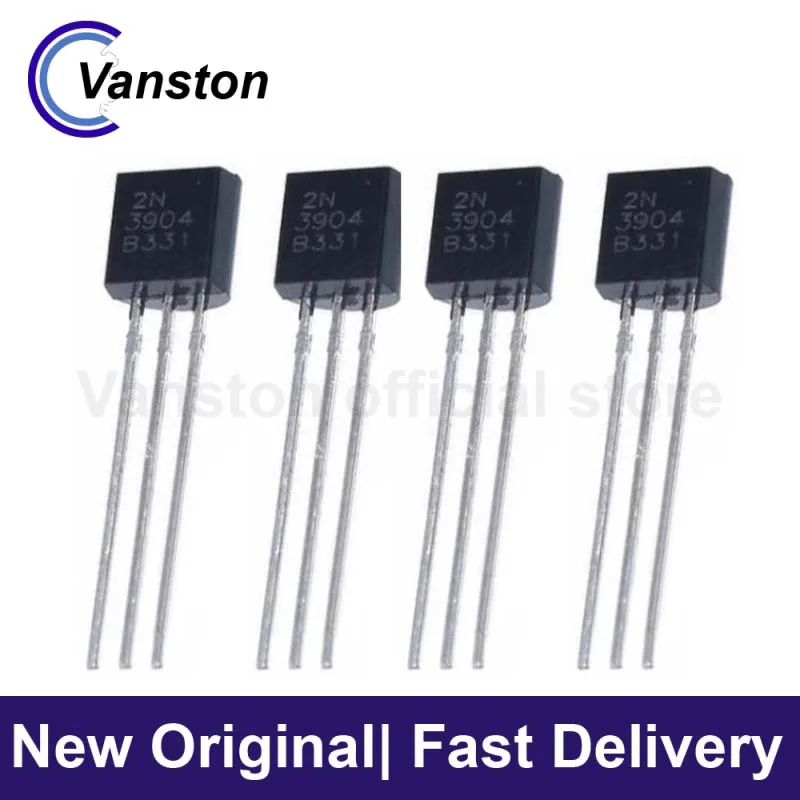 100 Pcs 2N3904 transistor TO-92 package NPN/PNP power liquid crystal commonly used transistors