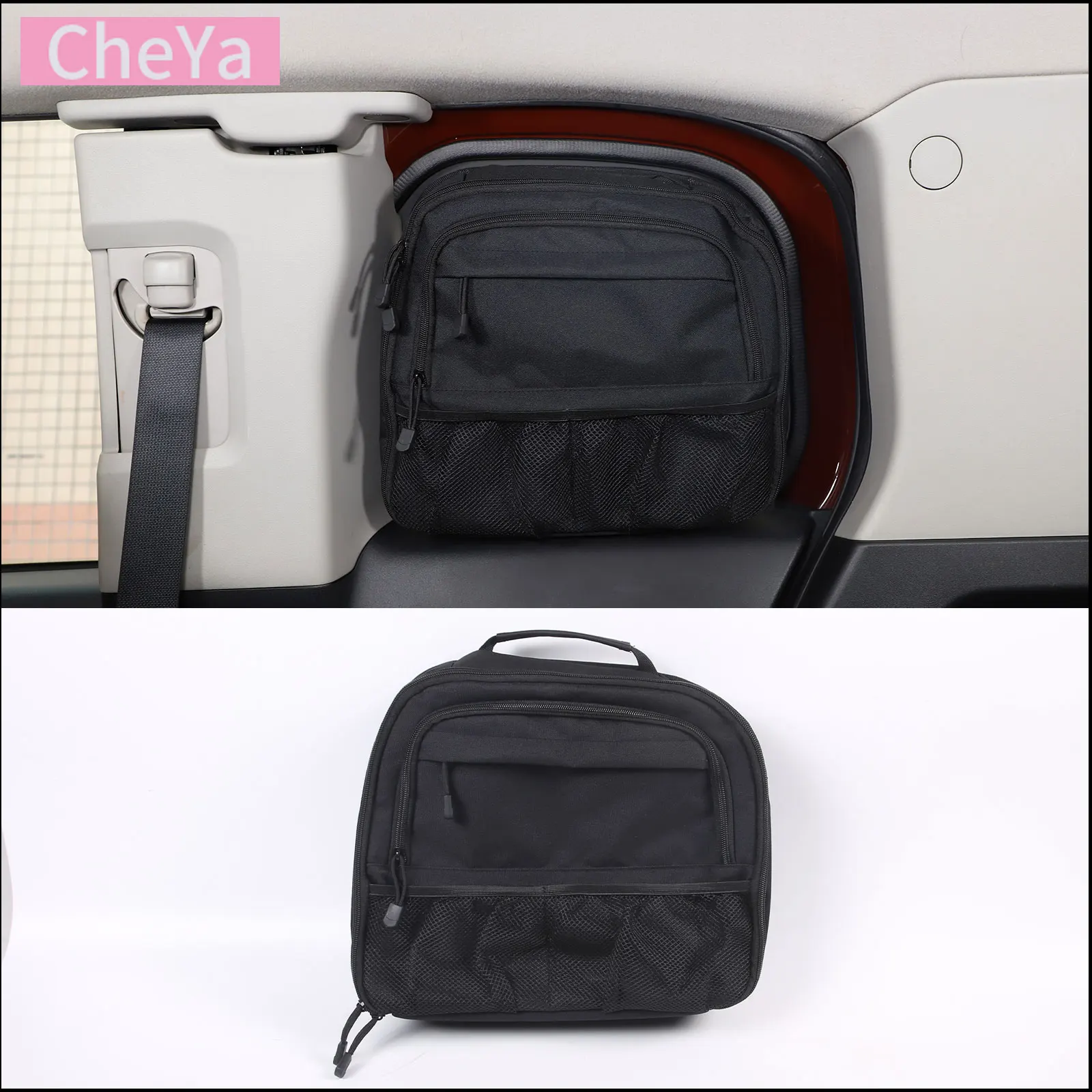 

For Toyota FJ Cruiser 2007-2021 Oxford Cloth Black Car Rear Door Window Storage Bag Tools Organizer Car Accessories